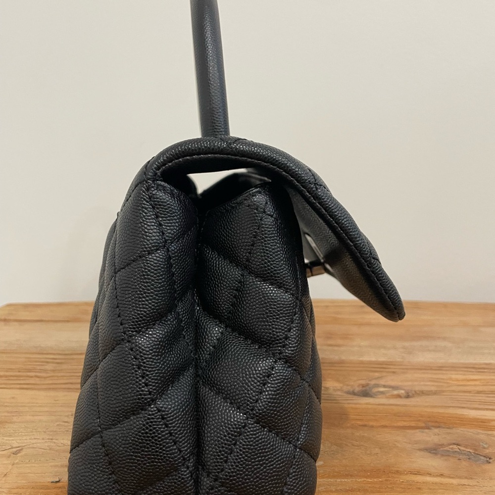 Chanel Mini Coco Handle in Black Caviar Leather with Ruthenium Hardware - Picture 2 of 13